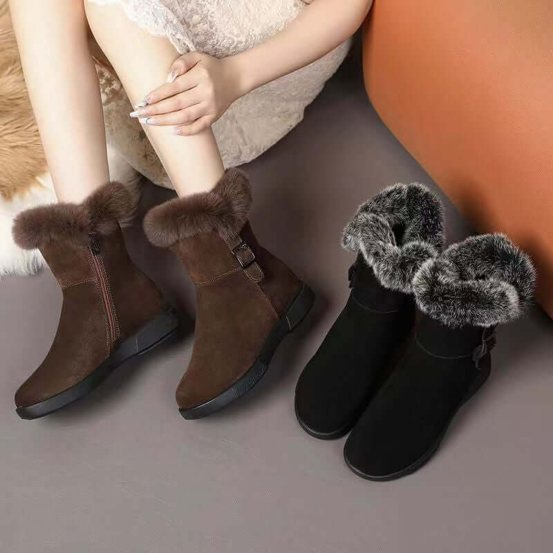 Women's Winter Snow Boots with Side Zipper