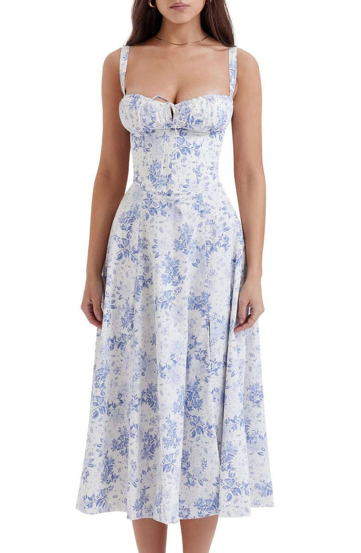 Printed Bustier Dress