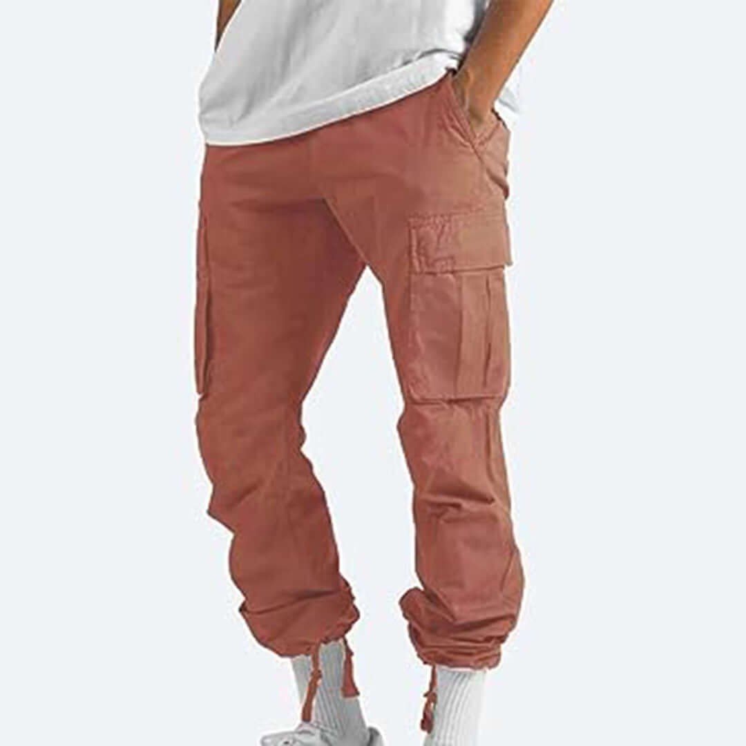 Men's Casual Cargo Trousers with Multiple Pockets