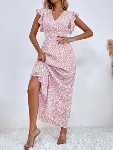Elegant Polka Dot Maxi Dress