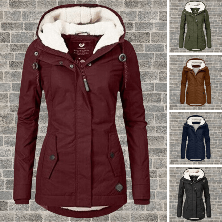Women's Long Winter Coat with Luxurious Fur Lining