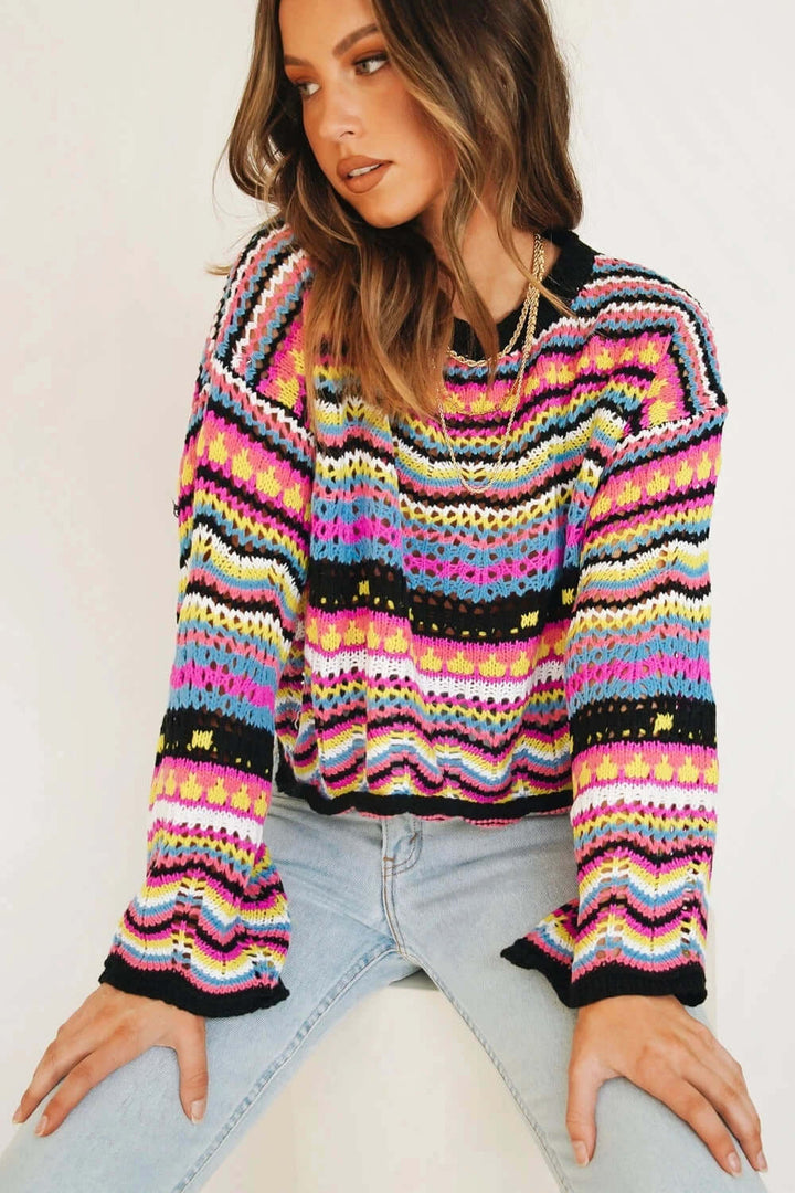 Women's Loose Stitch Knitted Jumper