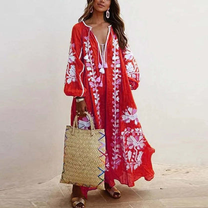 Oversized Vintage Print Dress