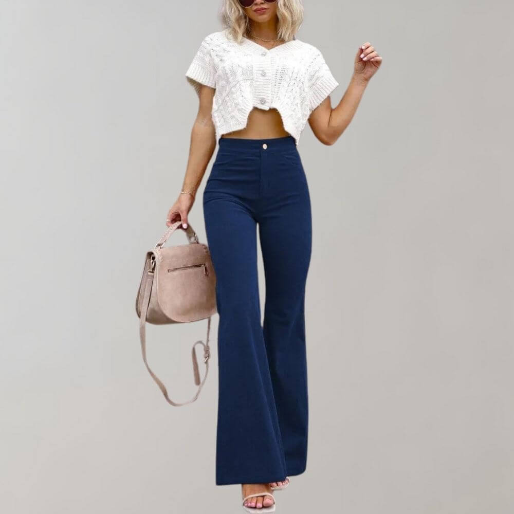 Women's High-Waisted Wide Leg Trousers