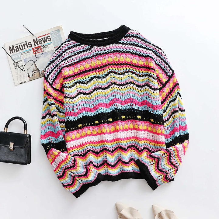 Women's Loose Stitch Knitted Jumper