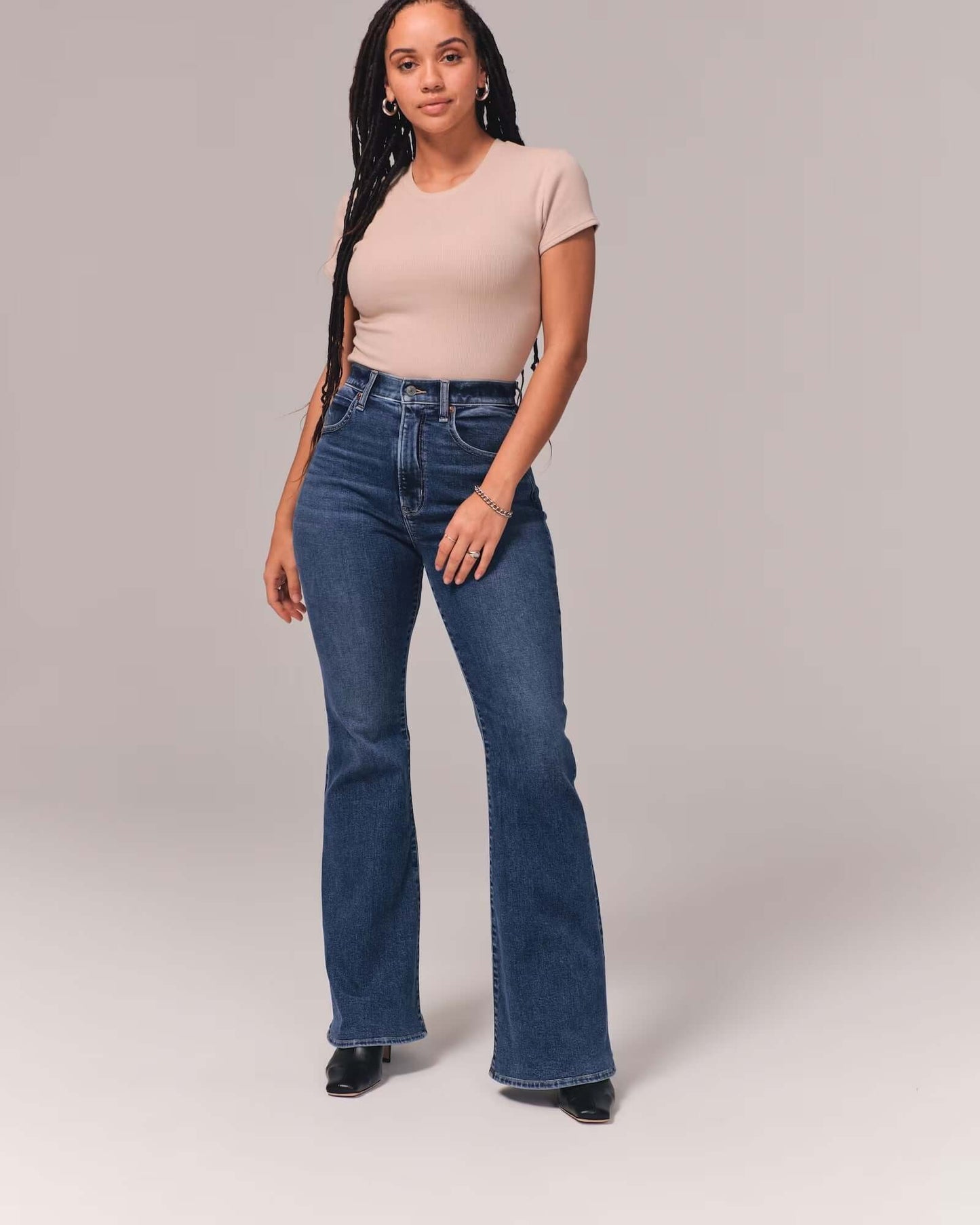 Women's High-Waisted Casual Jeans