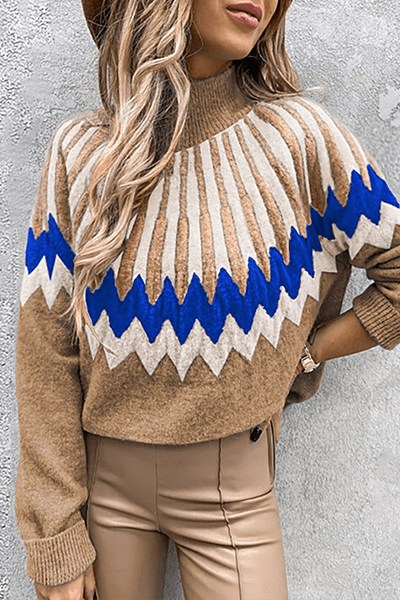 Women's Printed Collar Sweater