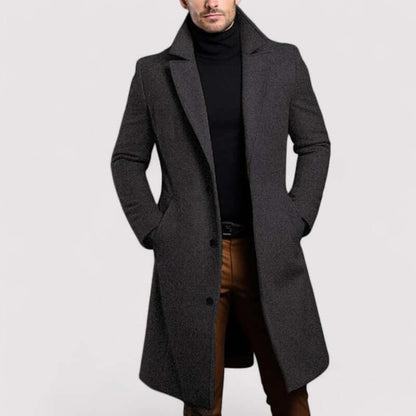 Men's Long Winter Wool Coat