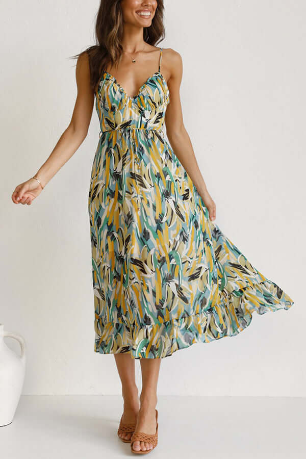 Women's Floral Print Midi Dress