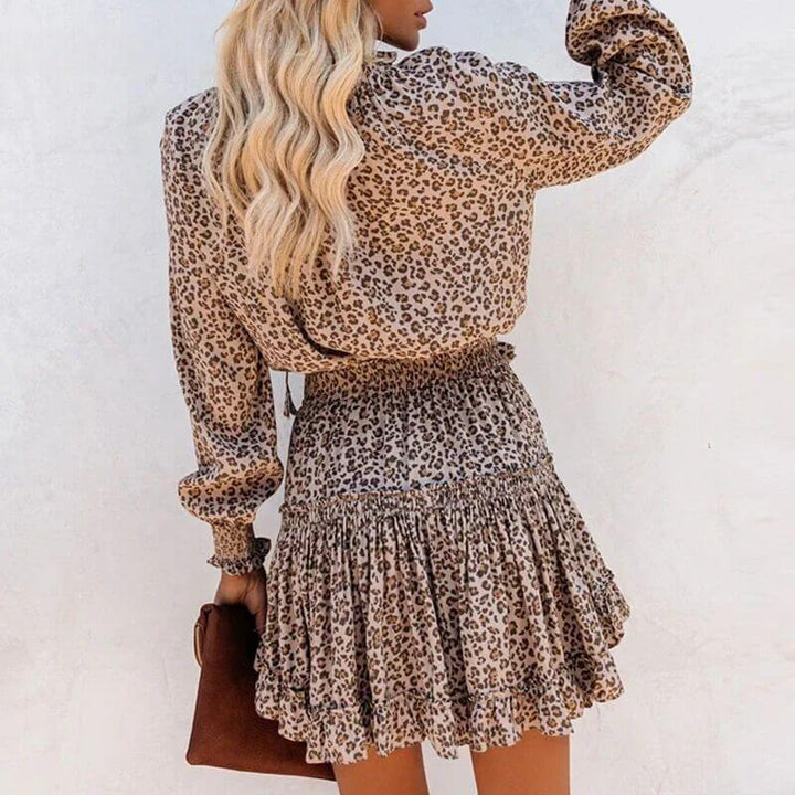 Leopard Print Midi Dress