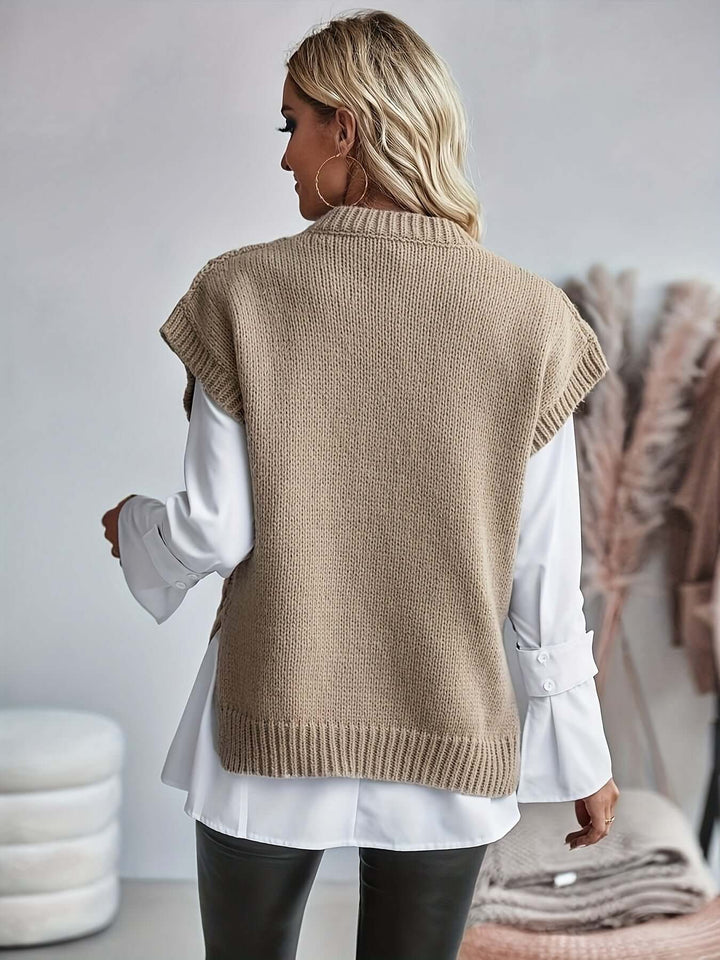 Cable Knit Sweater Vest for Women