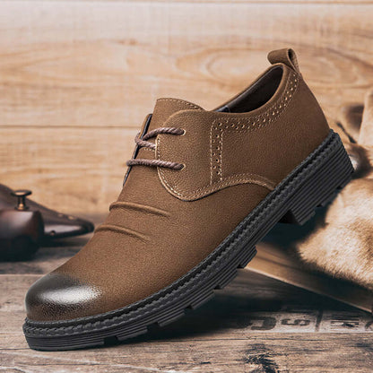 Men's Rugged Cargo Leather Lace-Up Shoes