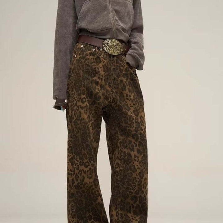 Leopard Print Jeans - Stylish & Comfortable Women's Denim