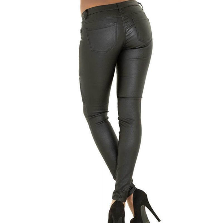 Women's Faux Leather Skinny Jeans