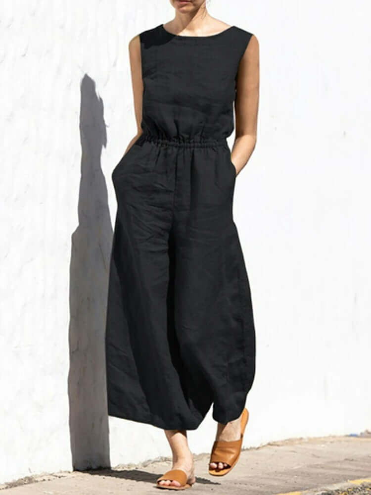 Sleeveless Women's Jumpsuit - Casual & Formal