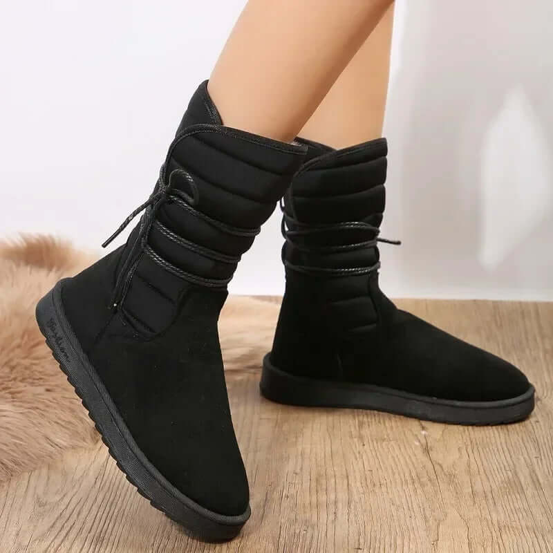 Women's Fur Lined Lace-Up Winter Boots