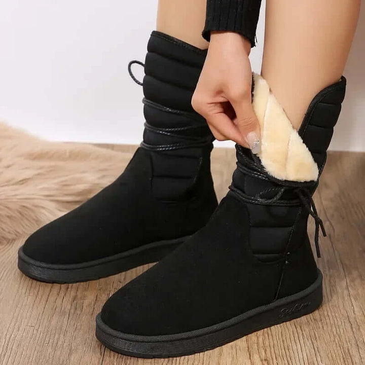 Women's Fur Lined Lace-Up Winter Boots