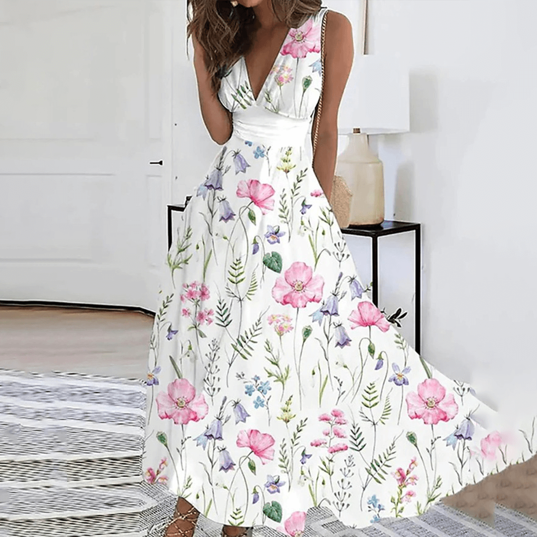 Elegant Floral Maxi Dress for Women