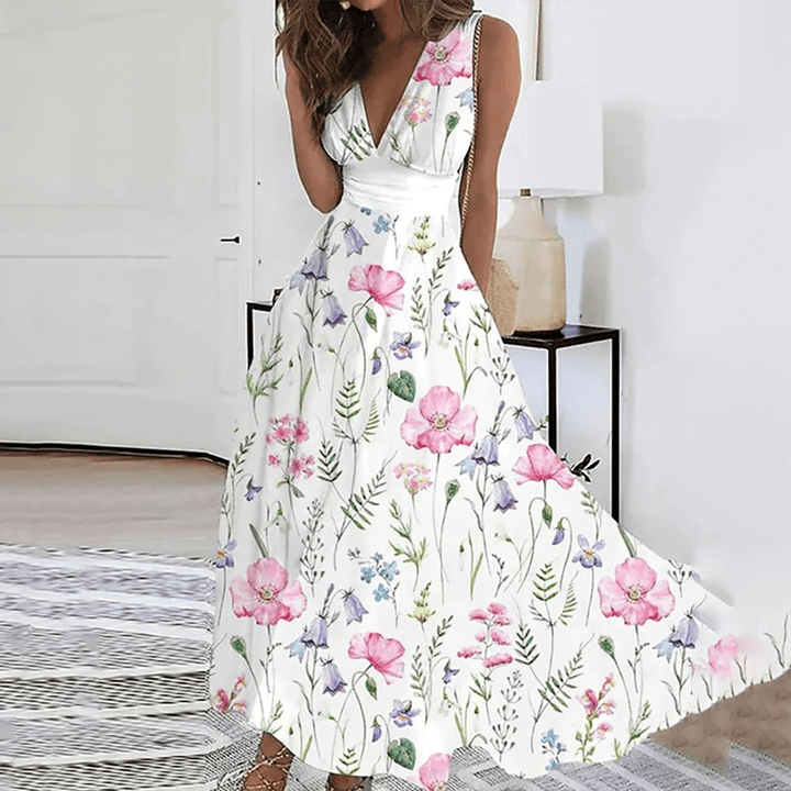 Elegant Floral Maxi Dress for Women