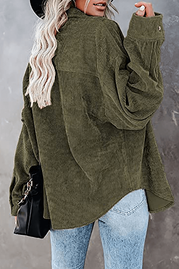 Women's Relaxed Fit Drop Shoulder Long Sleeve Shirt
