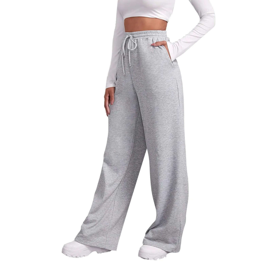 Women's Wide-Leg Trousers with Drawstring