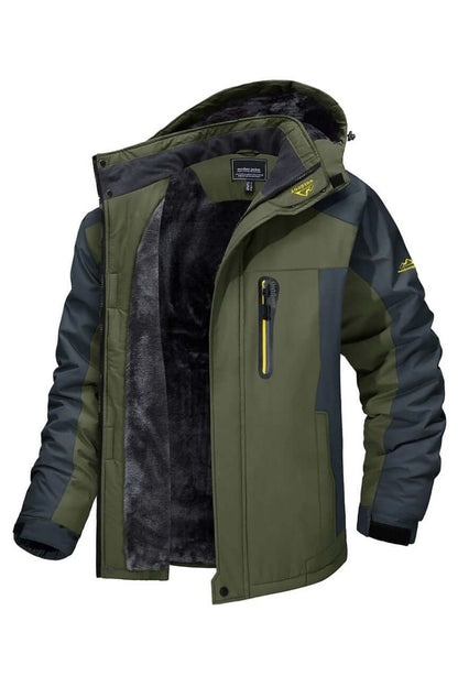 Men's Waterproof Fleece-Lined Winter Jacket