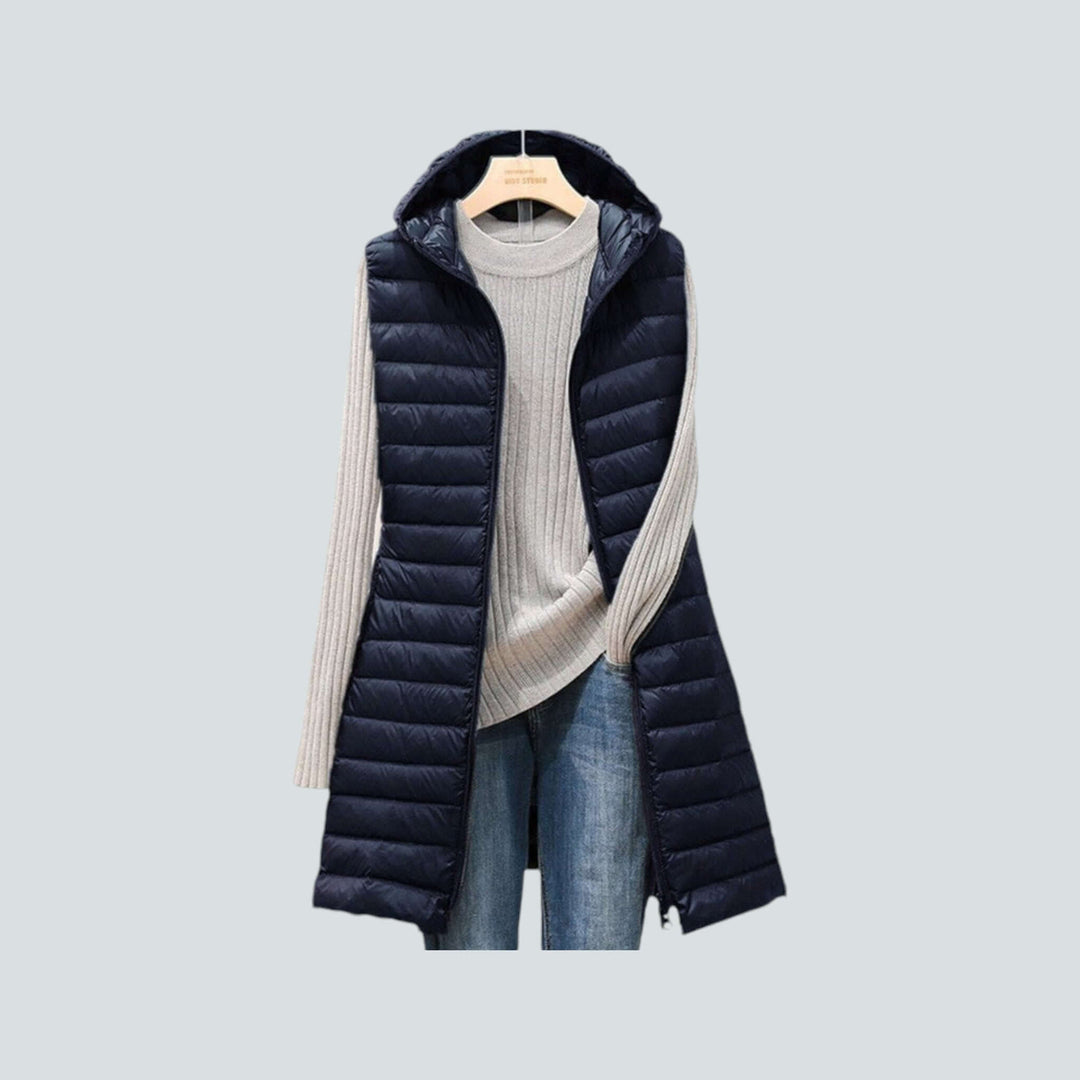 Women's Long Quilted Puffer Vest