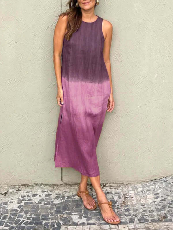 Ombre Print Summer Dress