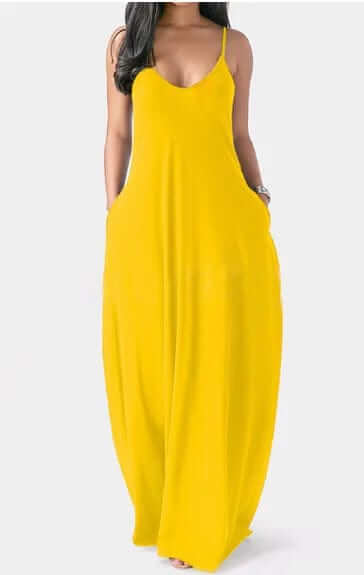 Elegant Sleeveless Pocket Dress