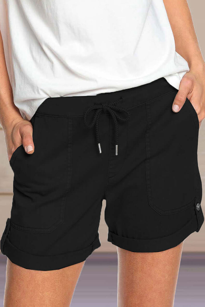 Women's Relaxed Fit Shorts with Drawstring Waist