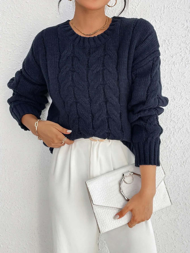 Women's Loose Twisted Knitted Jumper