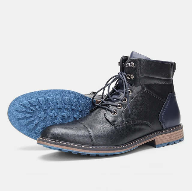 Men's Durable PU Leather Ankle Boots