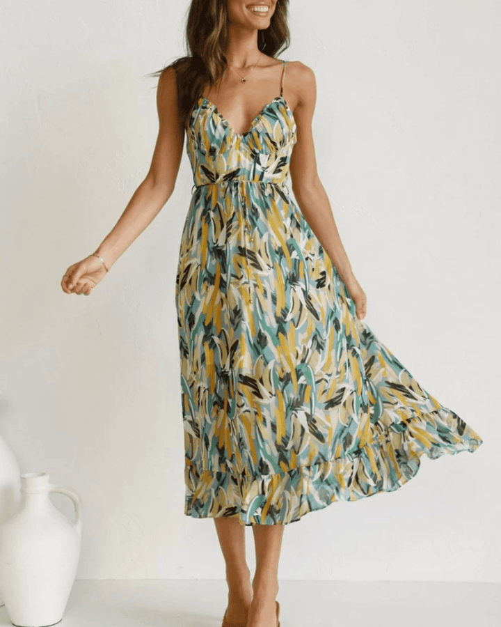 Women's Floral Print Midi Dress