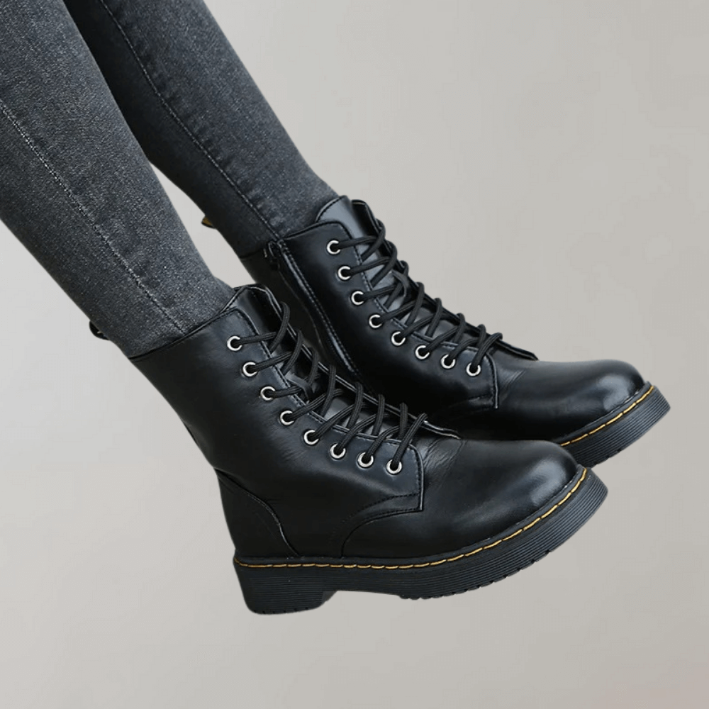 Comfortable Ladies Lace-Up Ankle Boots