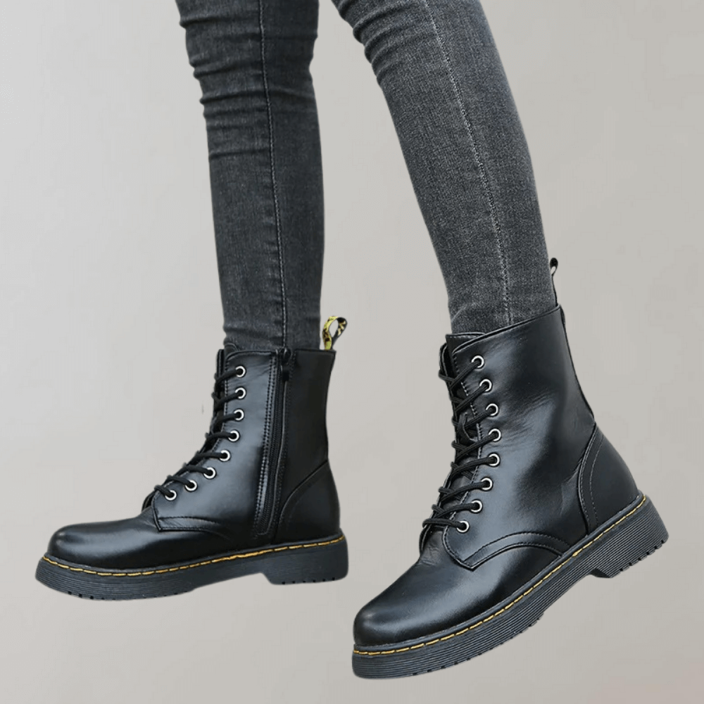 Comfortable Ladies Lace-Up Ankle Boots