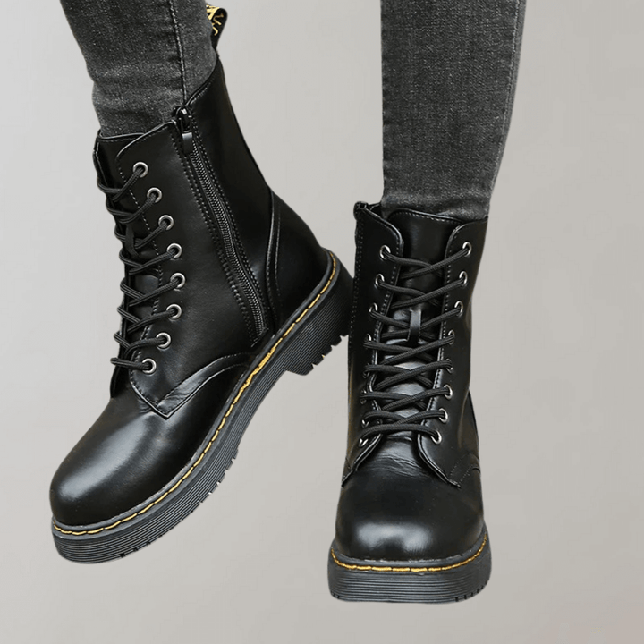 Comfortable Ladies Lace-Up Ankle Boots