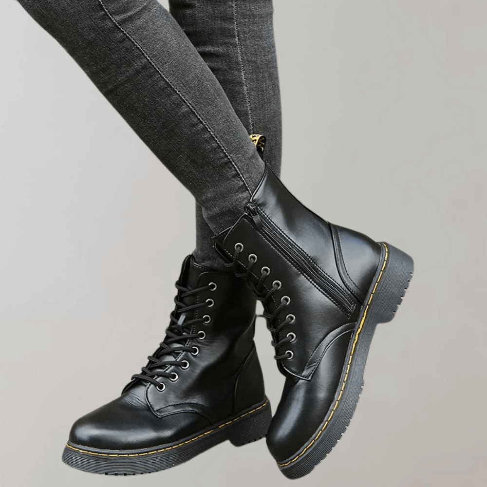 Comfortable Ladies Lace-Up Ankle Boots
