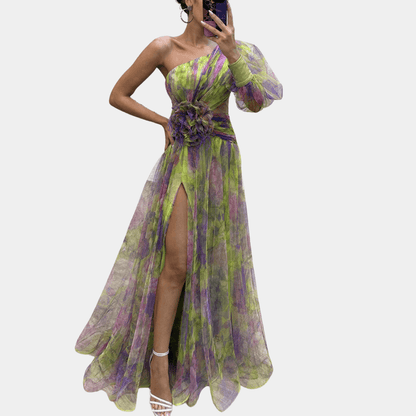 Elegant One-Shoulder Maxi Dress