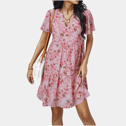 Floral Print Mini Summer Dress