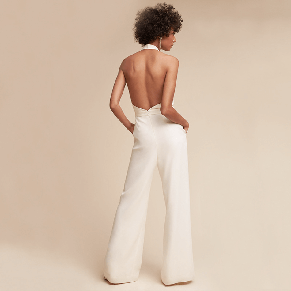 Women's Sleeveless Wide-Leg Jumpsuit