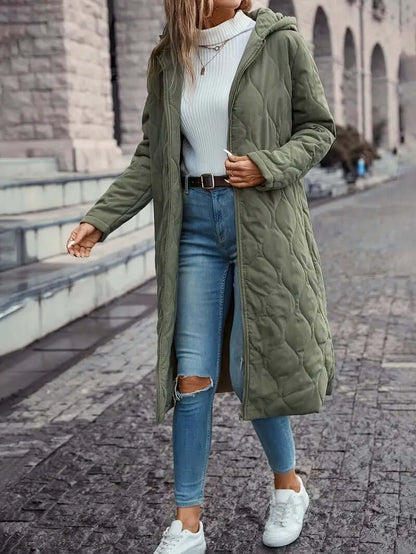 Women's Quilted Down Coat with Hood