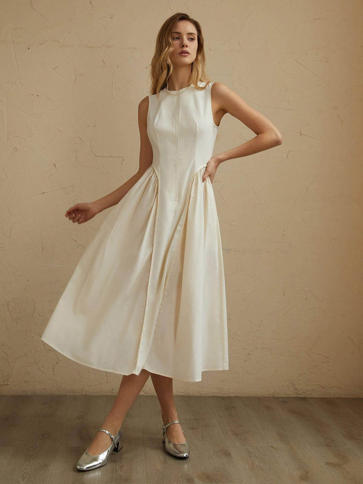 Women's Pleated Midi Dress