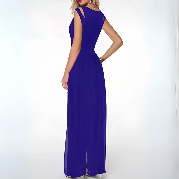 Sleeveless Wide-Leg Jumpsuit with Cut-Out Detail