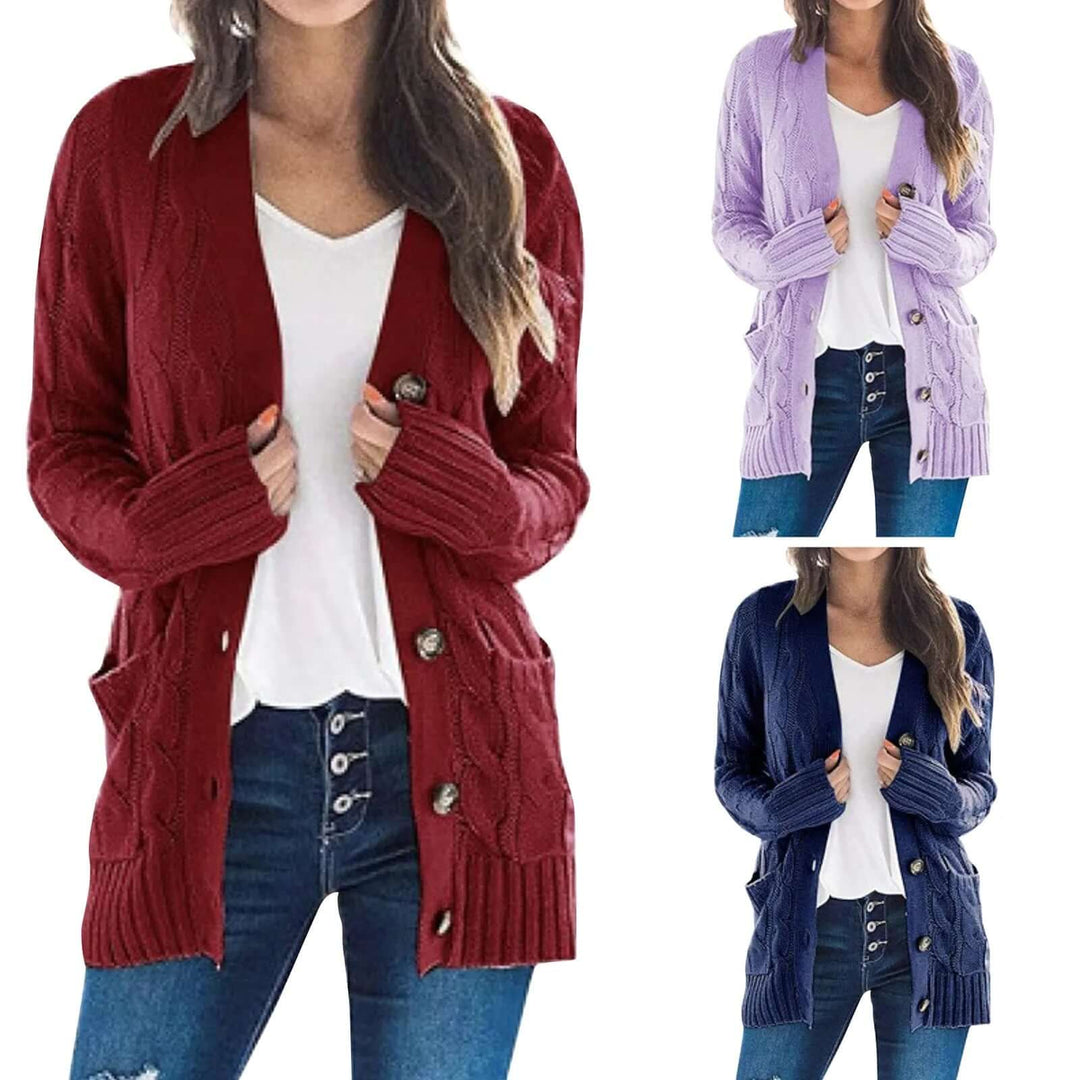 Women's Knitted Long Sleeve Sweater