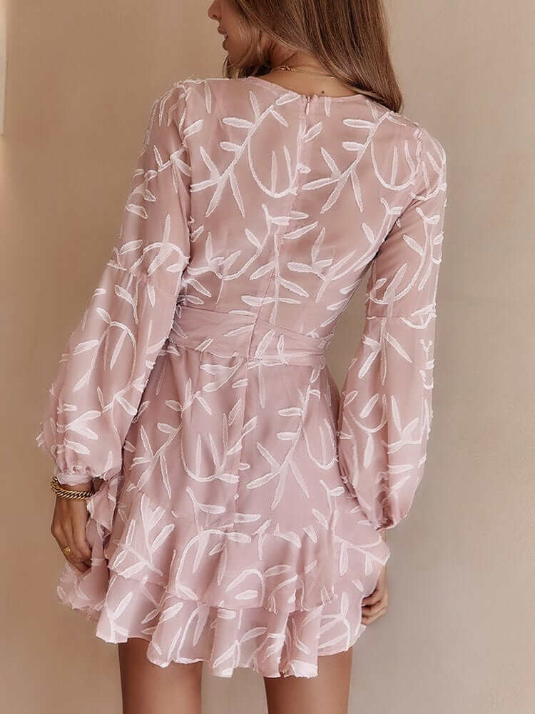 Elegant Lace-Up Mini Dress
