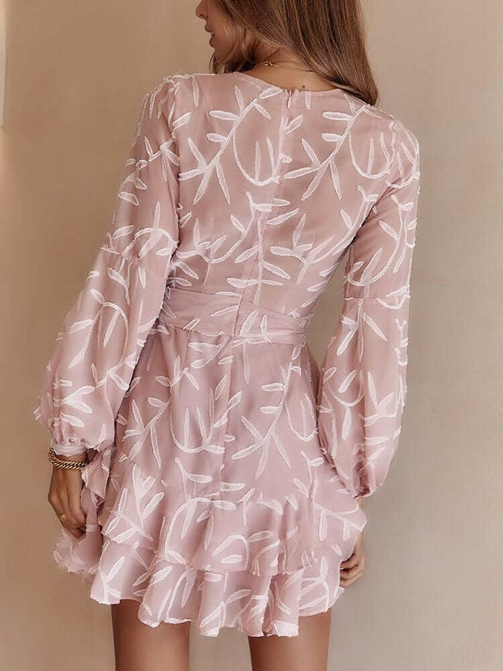 Elegant Lace-Up Mini Dress