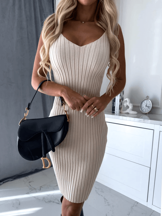 Women's Knit Sleeveless Dress & Sweater Set