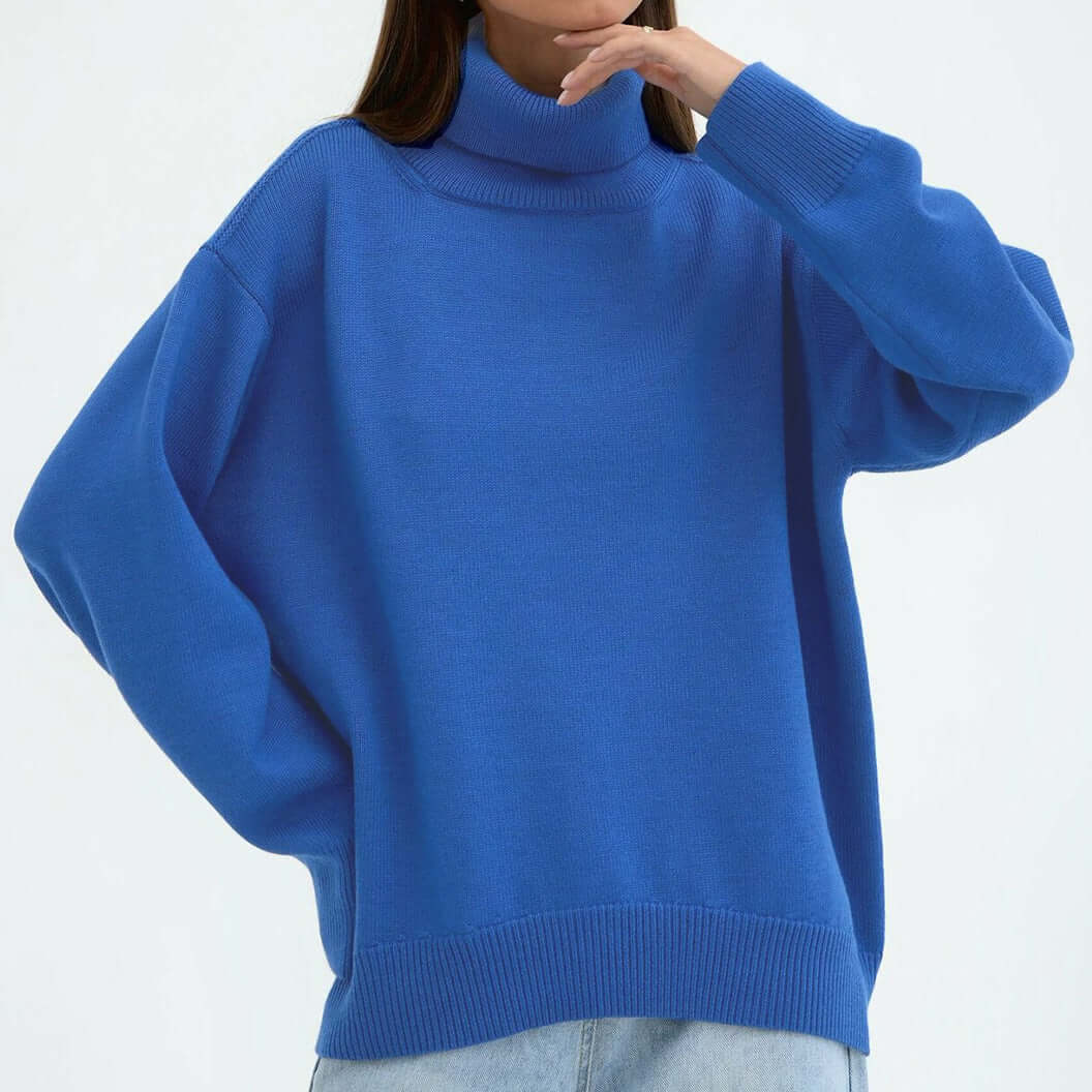 Women's Oversized Turtleneck Knitted Jumper