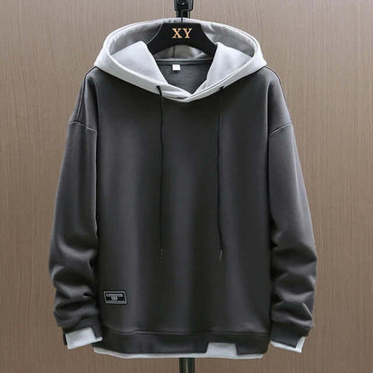 Classic Men's Pullover Hoodie with Hood and Pockets