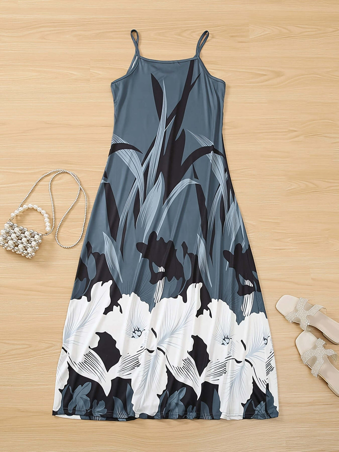 Floral Print Spaghetti Strap Dress